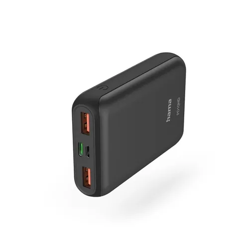Hama Powerbank PD10-HD 10000mAh - Ladegeräte & Dockingstationen: Ideal für unterwegs, mit Schnellladefunktion für bis zu 85 Stunden zusätzliche Nutzung - kompakt und leicht für Reisen.
