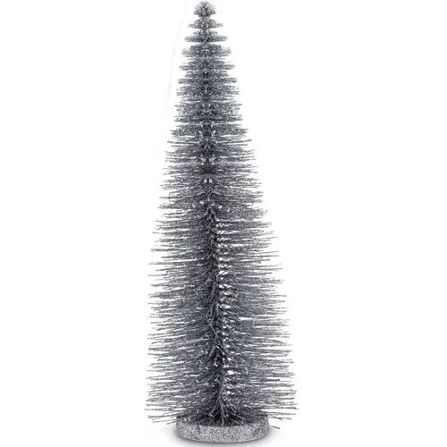 Deko-Baum Glitzer 45 cm - silberner Tannenbaum - großer Metall Weihnachtsbaum