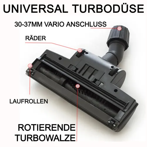 Turbodüse für Staubsauger Thomas 787210, 787263, 793268, 139394 - Staubsauger-Ersatzteile: Universelle Turbodüse für effektive Grobreinigung, leicht zu reinigen und wiederverwendbar – ideal für diverse Thomas Modelle.