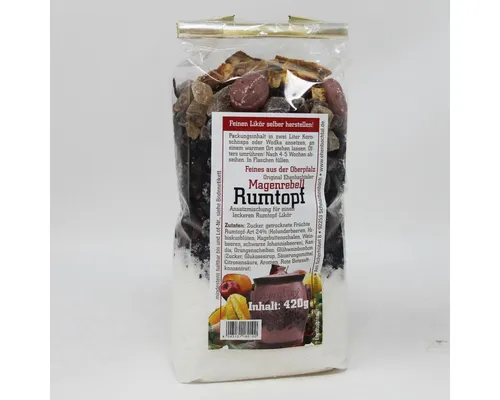 Biller Gewürz, Magenrebell Rumtopf Likör Ansatzmischung für Kräuterlikör 420g