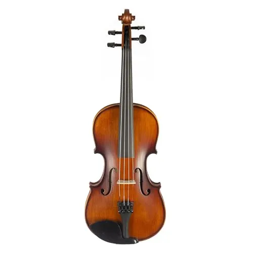 Fame FVN-115 Violine 3/4, Massiver Ahornkorpus, Fichtendecke, Ebenholzgriffbrett, Guarneri-Kinnhalter, Carbon-Saitenhalter, Inklusive Etui, Brasilholzbogen