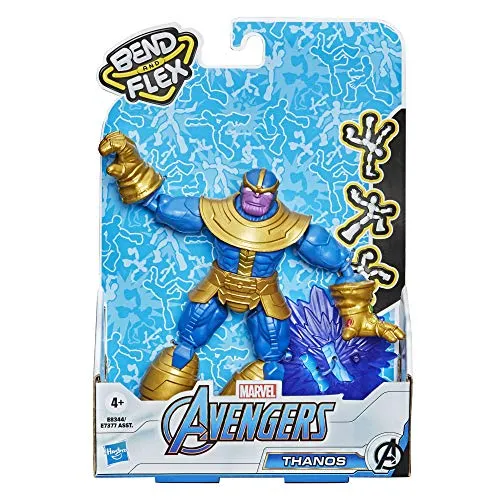 Avengers E8344 Marvel Bend and Flex Action - 6-Inch flexible Thanos Figur, biegbare Arme und Beine für grenzenlosen Spielspaß
