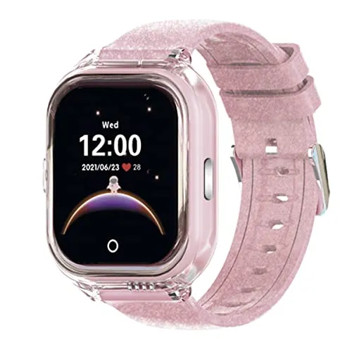 SaveFamily Smartwatch für Kinder - Rosa, 7 Spiele, GPS & Videoanruf - Fashion Smartwatch für Jungen mit 7 lustigen Spielen, Videoanruf, GPS und Kamera. Ideal für Sicherheit und Unterhaltung Ihrer Kinder, wasserfest und stylish.