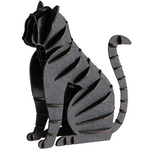 Fridolin 11635 3D-Papiermodell - Katze schwarz in schwarz von Fridolin