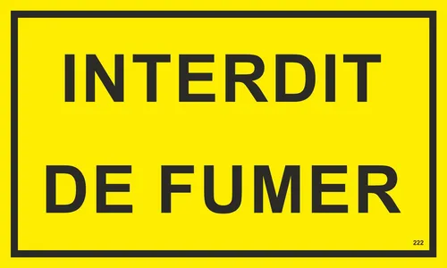Interdit de fumer 150 x 250 mm Warn- Hinweis- und Verbotsschild PST-Kunststoff