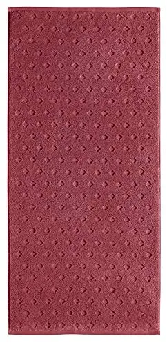 Erwin Müller Walk-Frottier Handtuch Baden Baden Bordeaux Größe 50x100 cm - extra saugstark, schnell trocknend, samtweich, beidseitige Schlaufen
