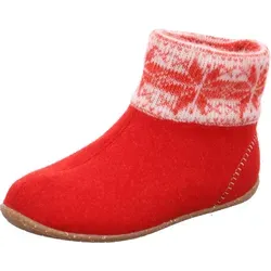 Rohde Damen Pantoffeln Tivoli-D 6869 in Rot, Größe 37 EU - Damen-Hausschuhe mit Leder-Wechselfußbett für optimalen Komfort und perfekte Passform.