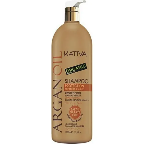 KATIVA Argan Oil Shampoo 1000 ml - Pflege für glänzendes Haar - Shampoo für alle Haartypen mit Arganöl, nährt und revitalisiert das Haar für langanhaltenden Glanz und Gesundheit.