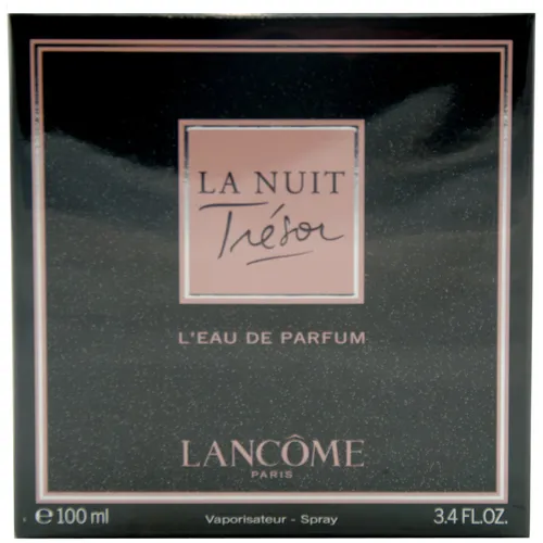 Lancôme Trésor La Nuit Eau de Parfum 100 ml - Damenduft mit romantischer Note, verführt durch die Kombination von Rosa Pfeffer und Rose. Erleben Sie die Essenz der Liebe in einem luxuriösen Flakon in Form eines schwarzen Diamanten.