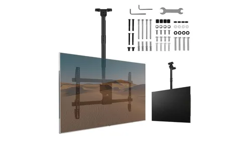 Maclean Deckenhalterung MC-112 B für Fernseher 43-86 Zoll - Robuste TV-Deckenhalterung mit max. 60 kg Tragfähigkeit, VESA bis 600x400 mm und flexibler Neigungs- und Schwenkfunktion für ideales Fernsehvergnügen.