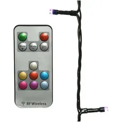 Kaemingk Lumineo LED Lichterkette Dancing Lights 100 LED bunt 9,9m - Weihnachtsbeleuchtung mit 100 bunten LEDs und Fernbedienung - für stimmungsvolle Festlichkeiten drinnen und draußen, inklusive 30 Lichtmodi und Timerfunktion.