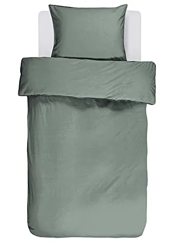 Essenza Bettwäsche Guy, Renforce, 2-teilig, unifarben in grün von Essenza