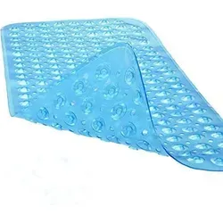 Rutschfeste Badewannenmatte mit 200 Saugnäpfen in blau von Majestics