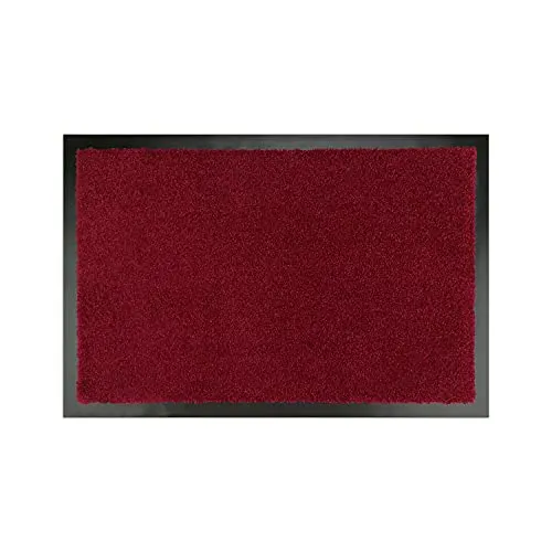 WohnDirect Premium Fußmatte Rot 78x150 cm für Innen und Außen - Schmutzfangmatte mit sehr guter Schmutzaufnahme - rutschfest & waschbar - Küchenteppich, Teppich Läufer, Küchenläufer, Eingangsmatte