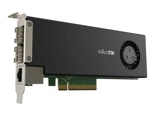 CCR2004-1G-2XS-PCIE - Erweiterungsmodul für Netzwerke - Netzwerkkarten mit PCIe-Schnittstelle, bietet Gigabit Ethernet und zwei 25 Gigabit SFP28 Ports für hohe Datenübertragungsraten.