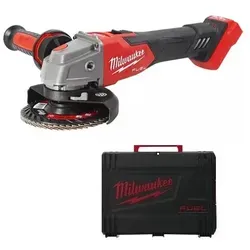 Milwaukee M18 FSAGV125XB-0X Akku Winkelschleifer Ø125mm - Schleifmaschinen mit 5 Geschwindigkeitsstufen für optimale Ergebnisse. Kabelgebundene Leistung und RAPIDSTOP™ für schnellen Scheibenstopp in unter 2 Sekunden.
