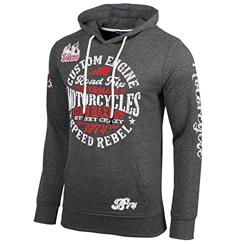 Baxboy Herren Hoodie Sweatjacke Anthrazit/Weiß, Größe S - Klassischer Kapuzenpullover aus weicher Baumwollmischung, ideal für jeden Anlass. Mit kuscheliger Fleece-Innenseite und modischem Design ist dieser Hoodie ein Must-Have für deinen Kleiderschrank.