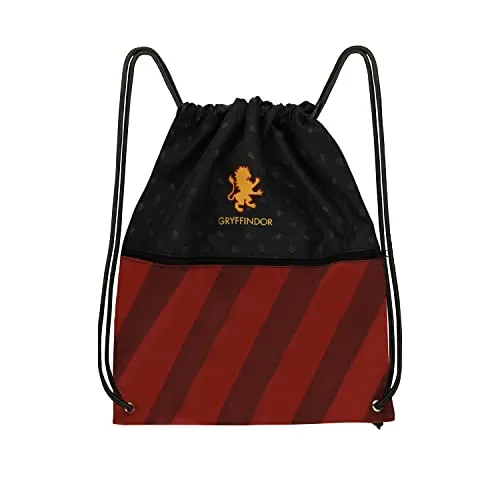 Cinereplicas Harry Potter - Gryffindor Kordelzug Tasche 39 * 34cm - Offizielle Lizenz