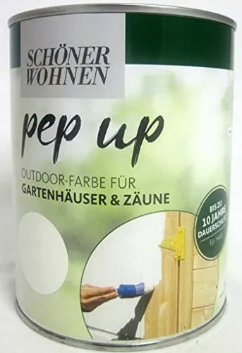 Pep up Outdoor-Farbe für Gartenhäuser und Zäune 2,5 l weiß