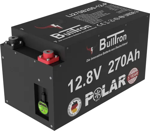 BullTron Polar 12,8V 270Ah LiFePO4 Batterie mit BMS - LiFePO4 Batterie für leistungsstarke Anwendungen, extrem hohe Energiedichte und bis zu 6000 Ladezyklen, ideal für anspruchsvolle Nutzer.