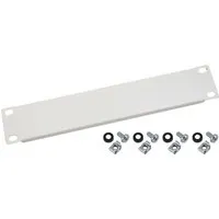 HMF 63370 Blindabdeckung Abdeckplatte für Serverschrank 10 Zoll 1 HE Lichtgrau