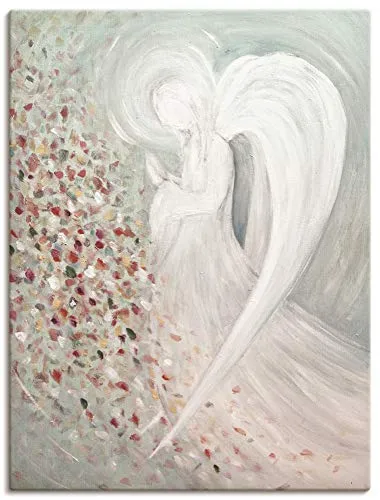 ARTLAND Wanddeko Leinwand Bilder Wandbild 45x60 cm Engel Flügel Fantasy Religion Abstrakt Malerei Kunst Q3XF
