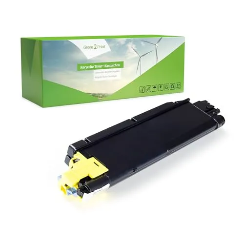 Green2Print Toner gelb 6000 Seiten - Toner für Kyocera ECOSYS M6230CIDN, M6630CIDN, P6230CDN, umweltfreundlich und recyclingfähig mit einer Ergiebigkeit von 6000 Seiten.