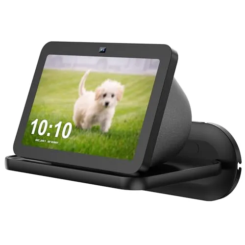 PlusAcc Wandhalterung für Show 8 - platzsparendes Wandregal für Lautsprecher - Lautsprecherwandhalterung, ideal für Google Show 8 und andere Geräte, mit integriertem Kabelmanagement für ein sauberes Erscheinungsbild und stabiler Tragfähigkeit bis 30 kg.