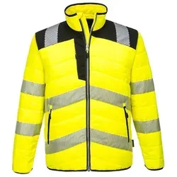 Portwest PW371 Warnschutz Steppjacke - Gelb/Schwarz XXXL - Arbeits- & Schutzkleidung: Hohe Sichtbarkeit und Komfort dank HiVisTex Pro Reflexstreifen und isolierendem Insulatex Futter, ideal für sicheres Arbeiten im Freien.