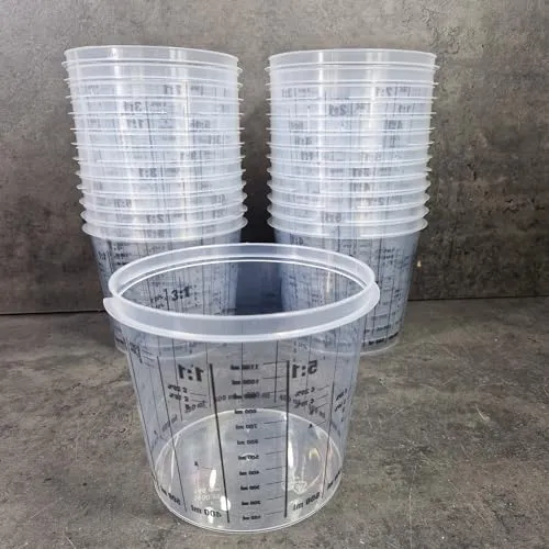powerpreis24® 25 Stück Farbmischbecher Mischbecher mit Skala 1400 ml (0,40€/Stück)