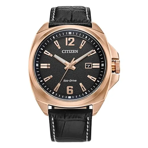 Citizen Analoge Unisex-Armbanduhr AW1723-02E mit Lederarmband