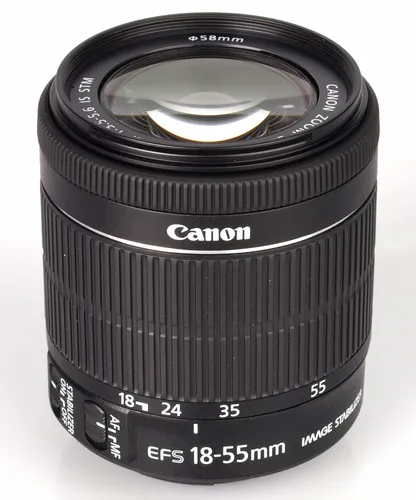 Canon EF-S 18-55mm F4-5.6 IS STM - Vielseitiges Zoomobjektiv - Objektiv für Canon EF-S Kameras mit variabler Brennweite von 18-55 mm, ideal für kreative Fotografie und Videos mit Autofokus und manuellem Fokus.