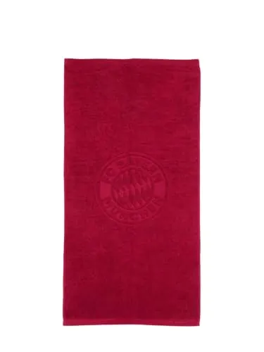 FC Bayern München Handtuch 50x100 cm (Bordeaux) I Saugfähiges Duschtuch aus 100% Baumwolle mit gewebtem Vereinswappen I Offiziell lizenziert