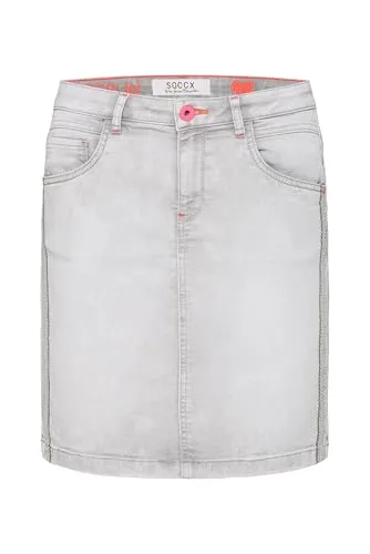 SOCCX Damen Jeansrock AN:NE Cloudy Grey Jogg XS in grau von SOCCX