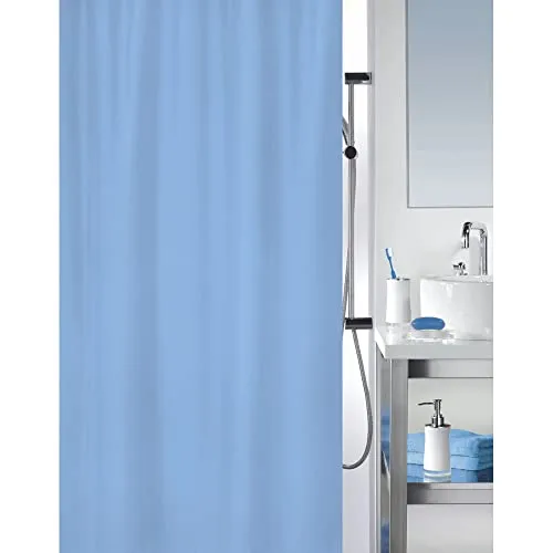 MSV Anti-Schimmel Duschvorhang - Anti-Bakteriell, waschbar, wasserdicht, Polyester, 120x200cm Hellblau