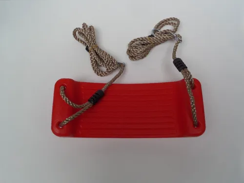 Schaukelsitz aus Kunststoff 430x165x85 mm PP-Seil rot - Hermic