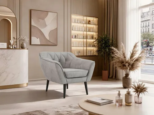 MKS MEBLE Sofa PIRS 1-Sitzer - Skandinavisches Design mit Komfort - Kompakter 1-Sitzer mit skandinavischem Flair, ideal für Wohnzimmer oder Büro. Die hochwertige Verarbeitung sorgt für Stabilität und Langlebigkeit. Wählen Sie die Fußfarbe für individuelle Gestaltung. Bequeme Wellenfederung für optimalen Sitzkomfort.