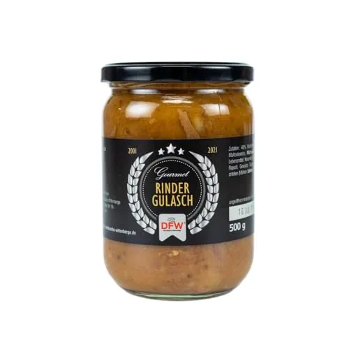 Rindergulasch 500g (Glas) Fertiggericht Gulasch | Hausmacher Qualität | DFW (1229)