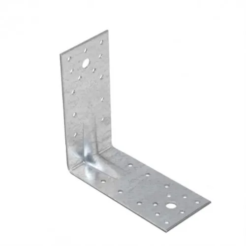 Schwerlast-Winkelverbinder mit Sicke 140 x 140 x 65 mm verzinkt