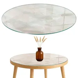 Tulup Tischplatte Ø80 cm in Creme, Glas – Vielseitig und Dekorativ