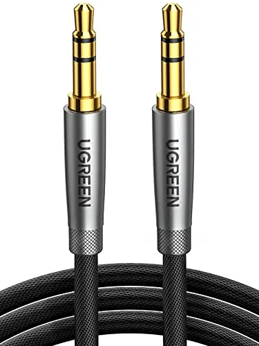 UGREEN 3,5mm Klinke auf Klinke Aux Kabel Stereo Audio Klinkenkabel für Autoradio, Kopfhörer, Galaxy A/M Serien, Redme Note Serie, PC, Tablets, Lautsprecher, MP3/ MP4 Player usw. (2m)