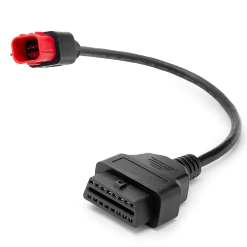 OBD2 Adapter Motorrad Diagnosekabel | 6-Pin auf 16-Pin Buchse | Kompatibel mit Honda, Yamaha, Suzuki & Euro 5 Motorrädern | Passend für ELM327 Diagnosegeräte & Fehlerauslese | 34cm Länge