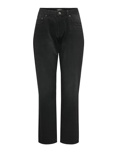 ONLY Onllumi Mw Mom Straight DNM Pim900 Noos Jeans - Damen-Jeanshosen, hohe Taille mit Gürtelschlaufen für einen modernen Look und perfekten Sitz.