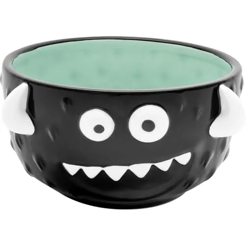 Sheepworld H:PPY life Schale Monster mit Spruch Stärke | figürliche Schale, Snackschale, Durchmesser 13,1 cm, Höhe 7,5 cm | lustiges Geschenk, witzige Tischdeko, Halloween, Kindergeburtstag | 74163