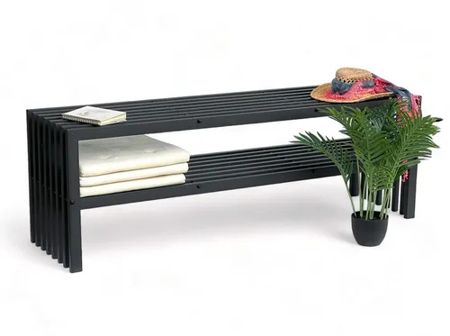 DanDiBo Gartenbank Metall 3 Sitzer Schwarz 150 cm in schwarz von DanDiBo