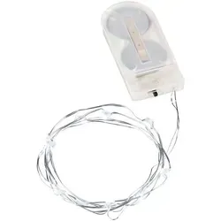 LED Lichterkette Batterie 10 20 30 50 100 kaltweiß Wasserlichterkette - Transparent