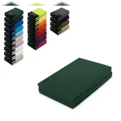 EXKLUSIV HEIMTEXTIL Jersey Spannbettlaken Doppelpack 60 x 120 - 70 x 140 cm Dunkelgrün