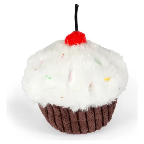 Karlie Katzenspielzeug Cup Cake weiß-braun 11,5 cm Catnip Spielzeug