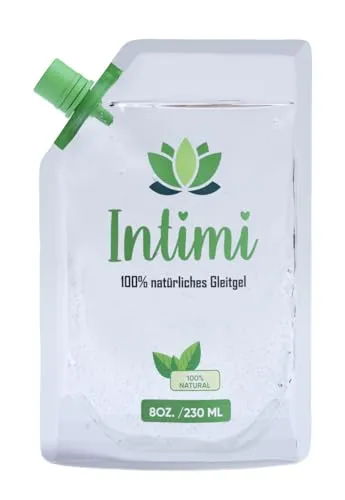 Gleitgel, 230 ml, INTIMI,natürliches Gleitgel für den Intimbereich auf Wasserbasis für sie und ihn, 100% vegan