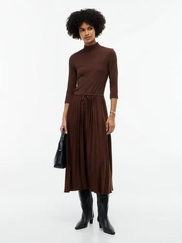 Tommy Hilfiger Damen Kleid Slim Rib Mix Midi-Länge von Tommy Hilfiger